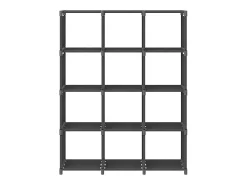 Prateleira*vidaxl Unidade de prateleiras 12 cubos 103x30x141 cm tecido Cinzento