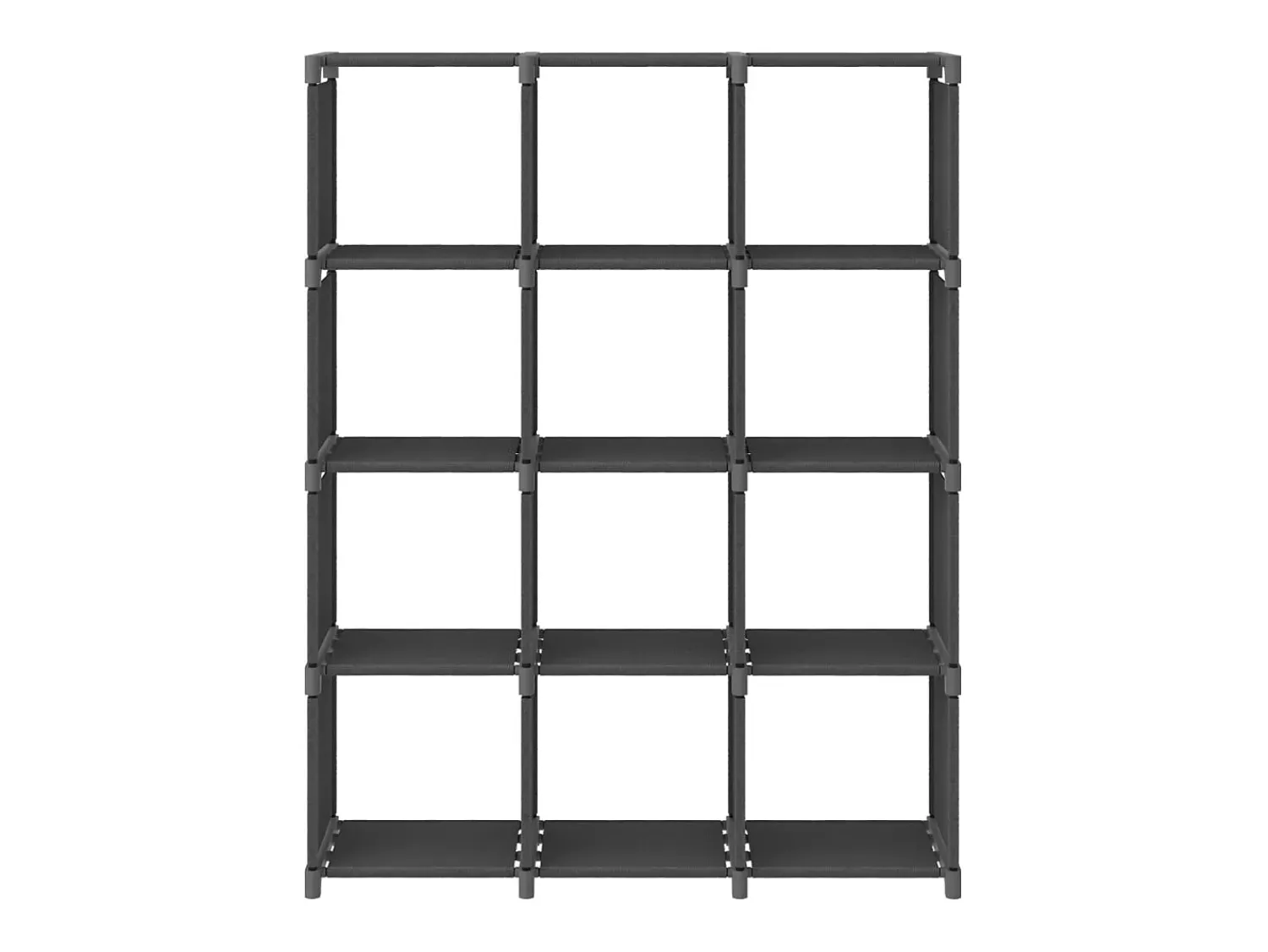 Prateleira*vidaxl Unidade de prateleiras 12 cubos 103x30x141 cm tecido Cinzento