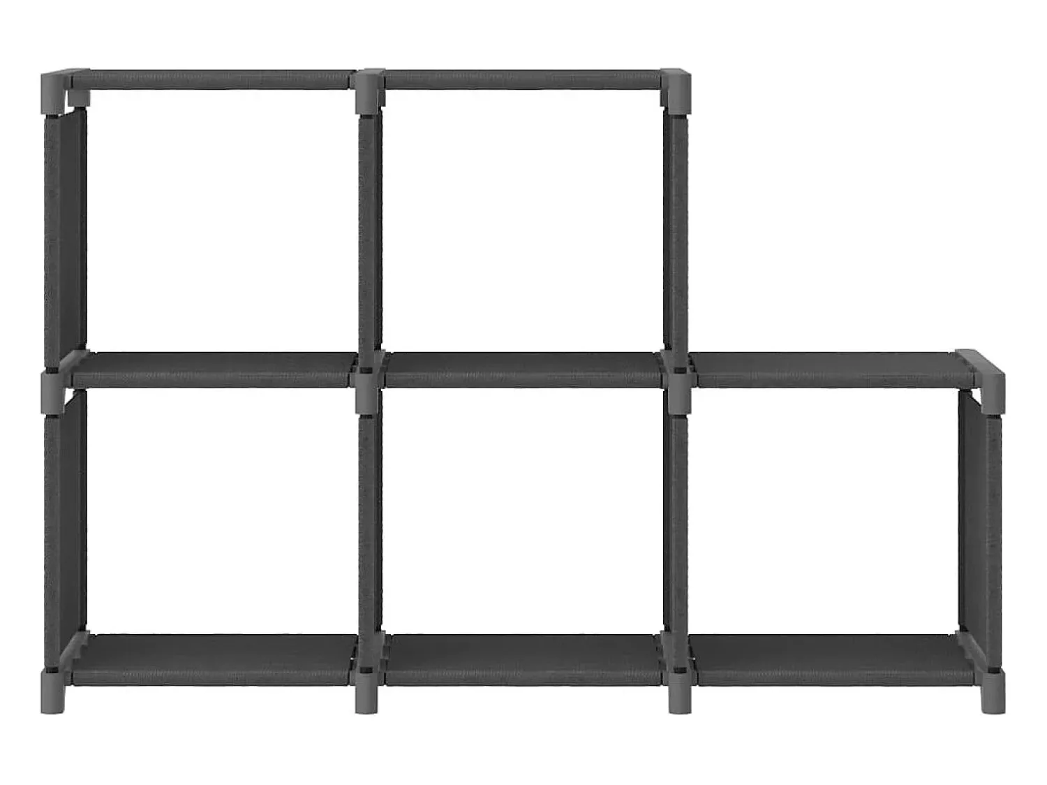 Prateleira|vidaxl Unidade de prateleiras 5 cubos 103x30x72,5 cm tecido Cinzento