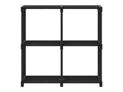 Prateleira| Unidade de prateleiras 4 cubos 69x30x72,5 cm tecido PT481380 Preto