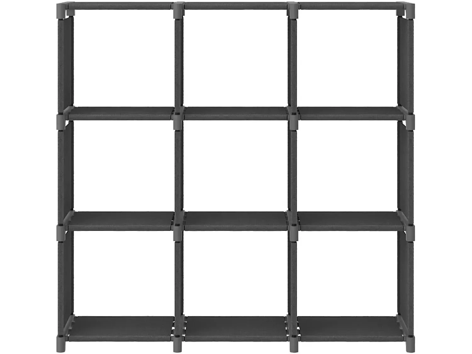 Prateleira* Unidade de prateleiras 9 cubos 103x30x107,5 cm tecido PT262577 Cinzento