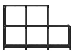 Outlet Unidade de prateleiras 5 cubos 103x30x72,5 cm tecido PT375292 Preto