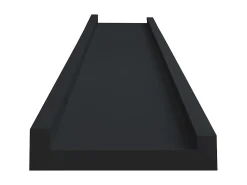 Prateleira| Unidade de prateleiras com rebordo 2 pcs 80x9x3 cm MDF PT342514 Preto