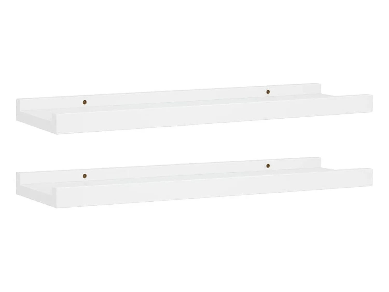 Prateleira* Unidade de prateleiras com rebordo 2 pcs 40x9x3 cm MDF PT557826 Branco