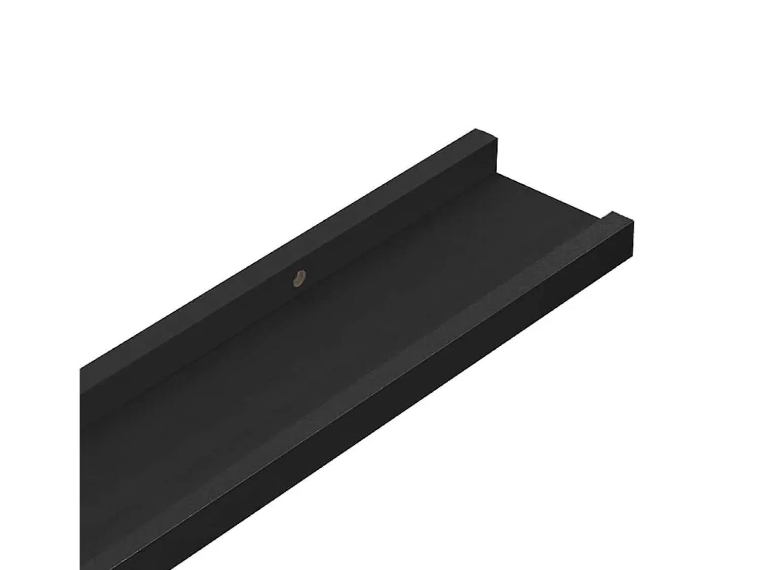 Prateleira*vidaxl Unidade de prateleiras com rebordo 2 pcs 40x9x3 cm MDF Preto