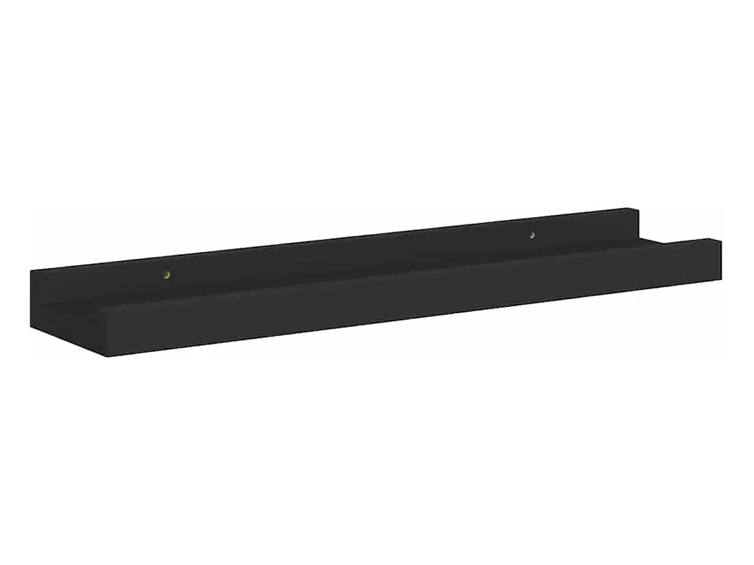 Prateleira*vidaxl Unidade de prateleiras com rebordo 2 pcs 40x9x3 cm MDF Preto