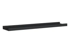 Prateleira* Unidade de prateleiras com rebordo 2 pcs 60x9x3 cm MDF PT350043 Preto