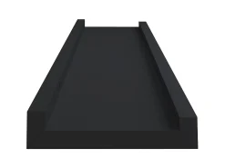 Prateleira* Unidade de prateleiras com rebordo 2 pcs 60x9x3 cm MDF PT350043 Preto