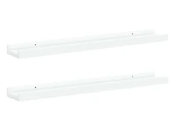 vidaxl Unidade de prateleiras com rebordo 2 pcs 60x9x3 cm MDF^ Prateleira