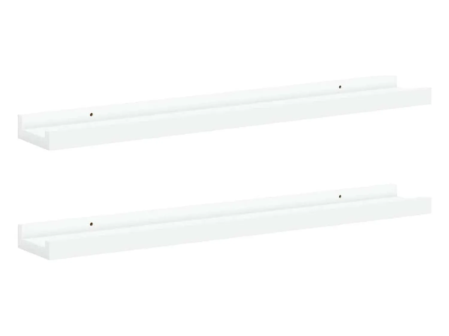 vidaxl Unidade de prateleiras com rebordo 2 pcs 60x9x3 cm MDF^ Prateleira