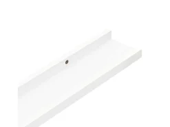 Prateleira|vidaxl Unidade de prateleiras com rebordo 2 pcs 40x9x3 cm MDF Branco