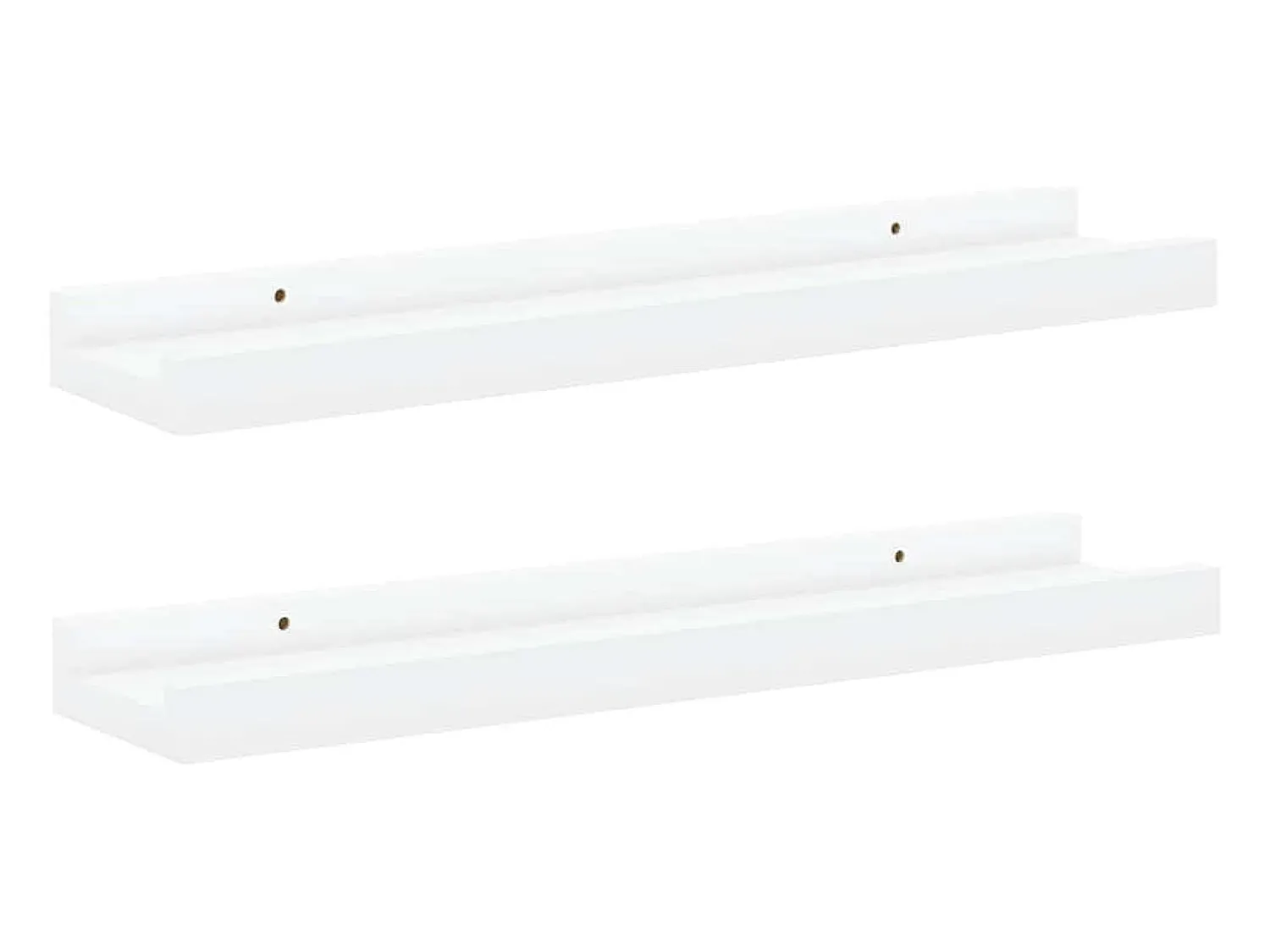 Prateleira|vidaxl Unidade de prateleiras com rebordo 2 pcs 40x9x3 cm MDF Branco