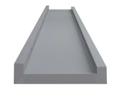 Prateleira| Unidade de prateleiras com rebordo 2 pcs 80x9x3 cm MDF PT920883 Cinzento