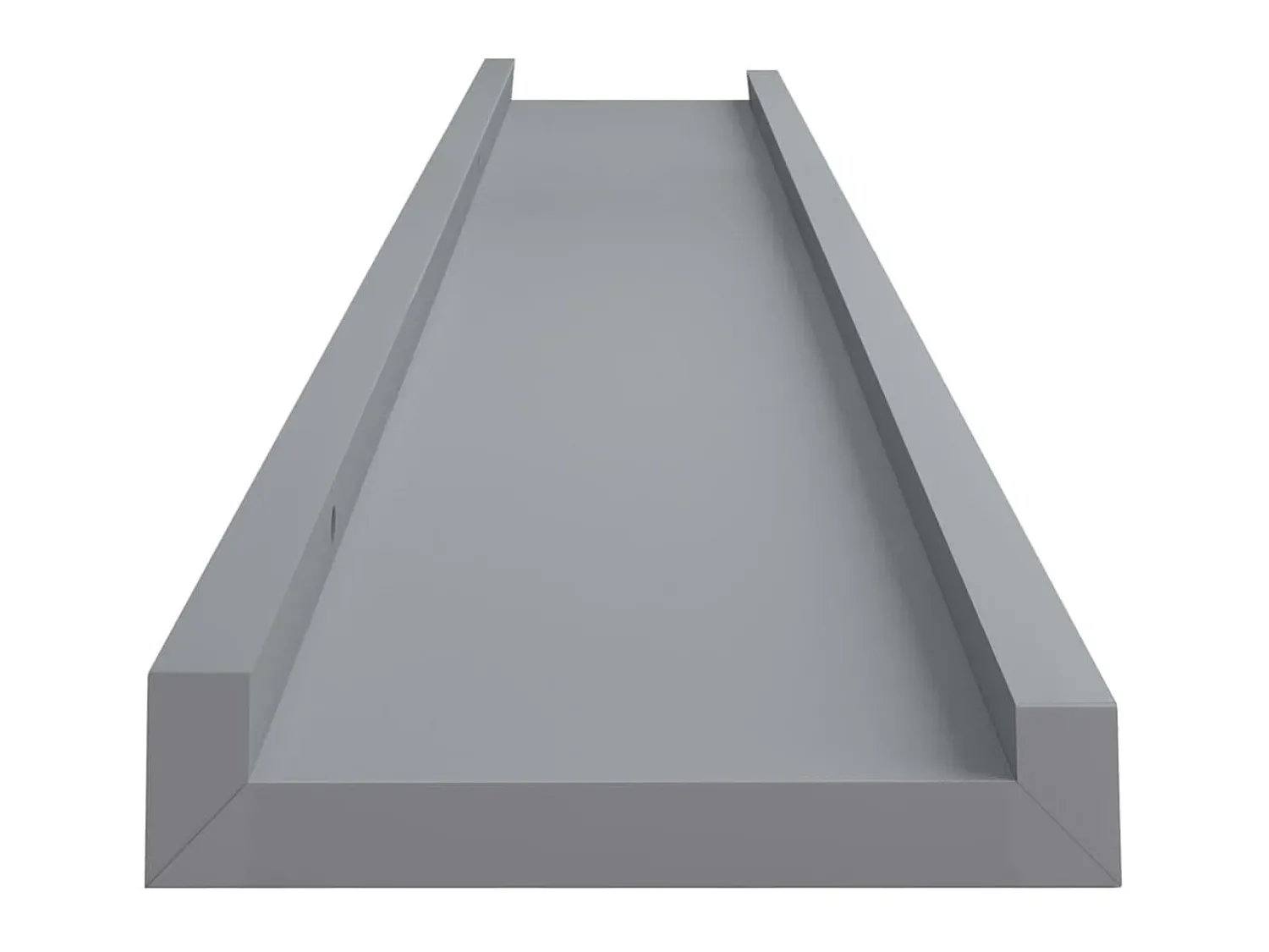 Prateleira| Unidade de prateleiras com rebordo 2 pcs 80x9x3 cm MDF PT920883 Cinzento