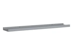 Prateleira| Unidade de prateleiras com rebordo 2 pcs 80x9x3 cm MDF PT920883 Cinzento