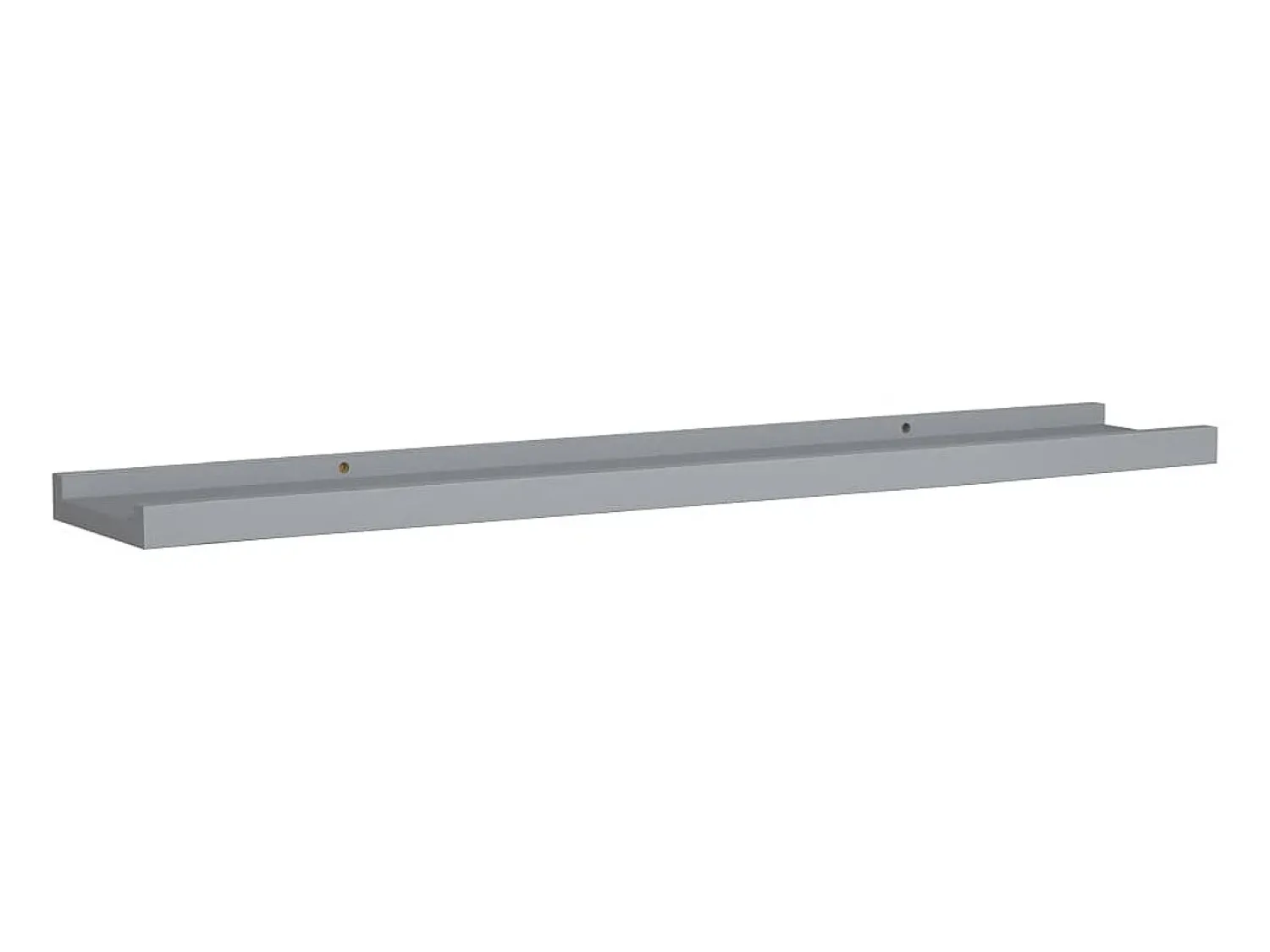 Prateleira| Unidade de prateleiras com rebordo 2 pcs 80x9x3 cm MDF PT920883 Cinzento