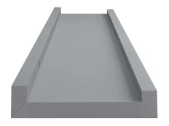Prateleira* Unidade de prateleiras com rebordo 2 pcs 60x9x3 cm MDF PT825187 Cinzento