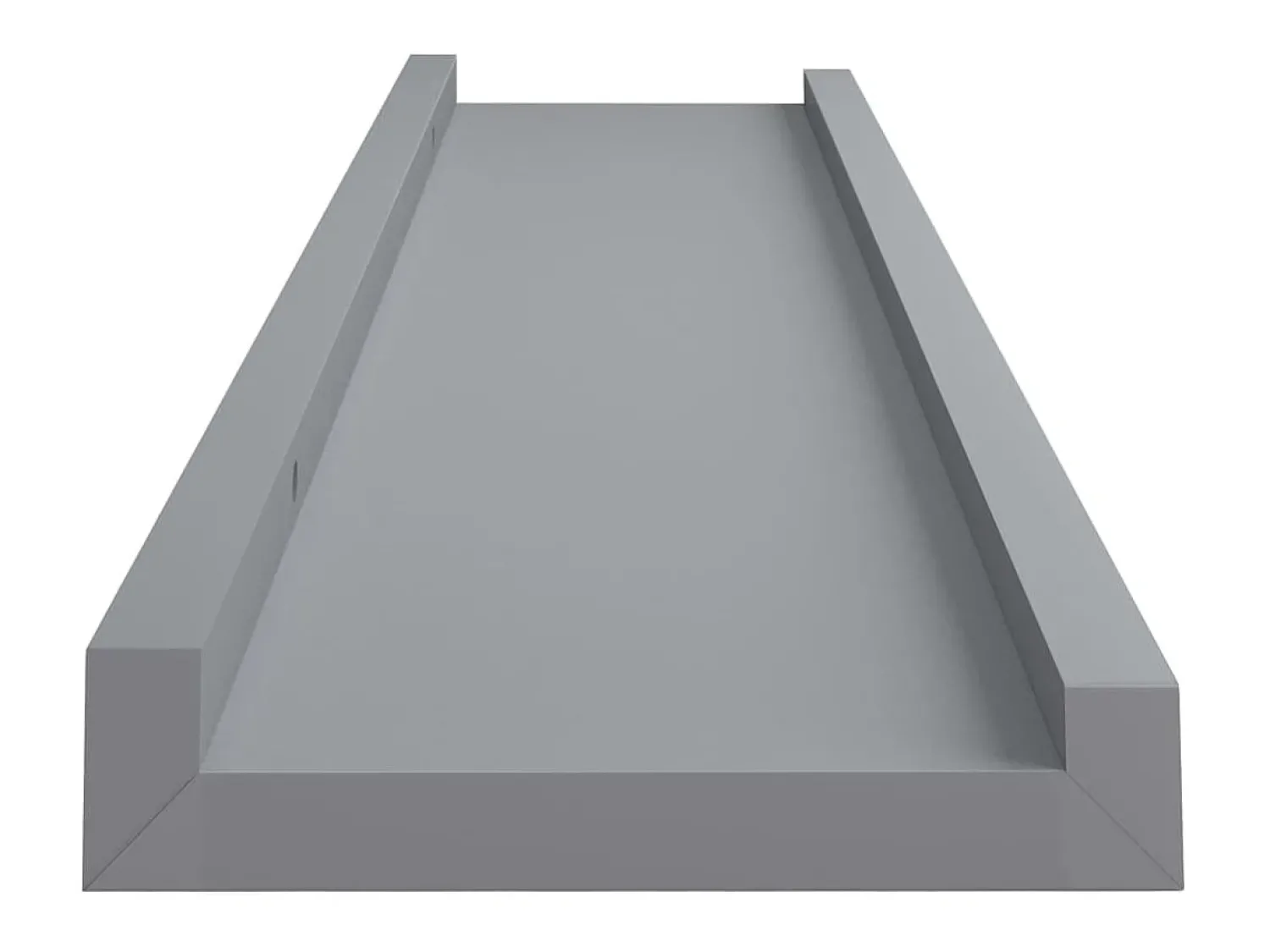 Prateleira* Unidade de prateleiras com rebordo 2 pcs 60x9x3 cm MDF PT825187 Cinzento