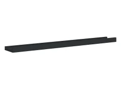 vidaxl Unidade de prateleiras com rebordo 2 pcs 80x9x3 cm MDF Preto