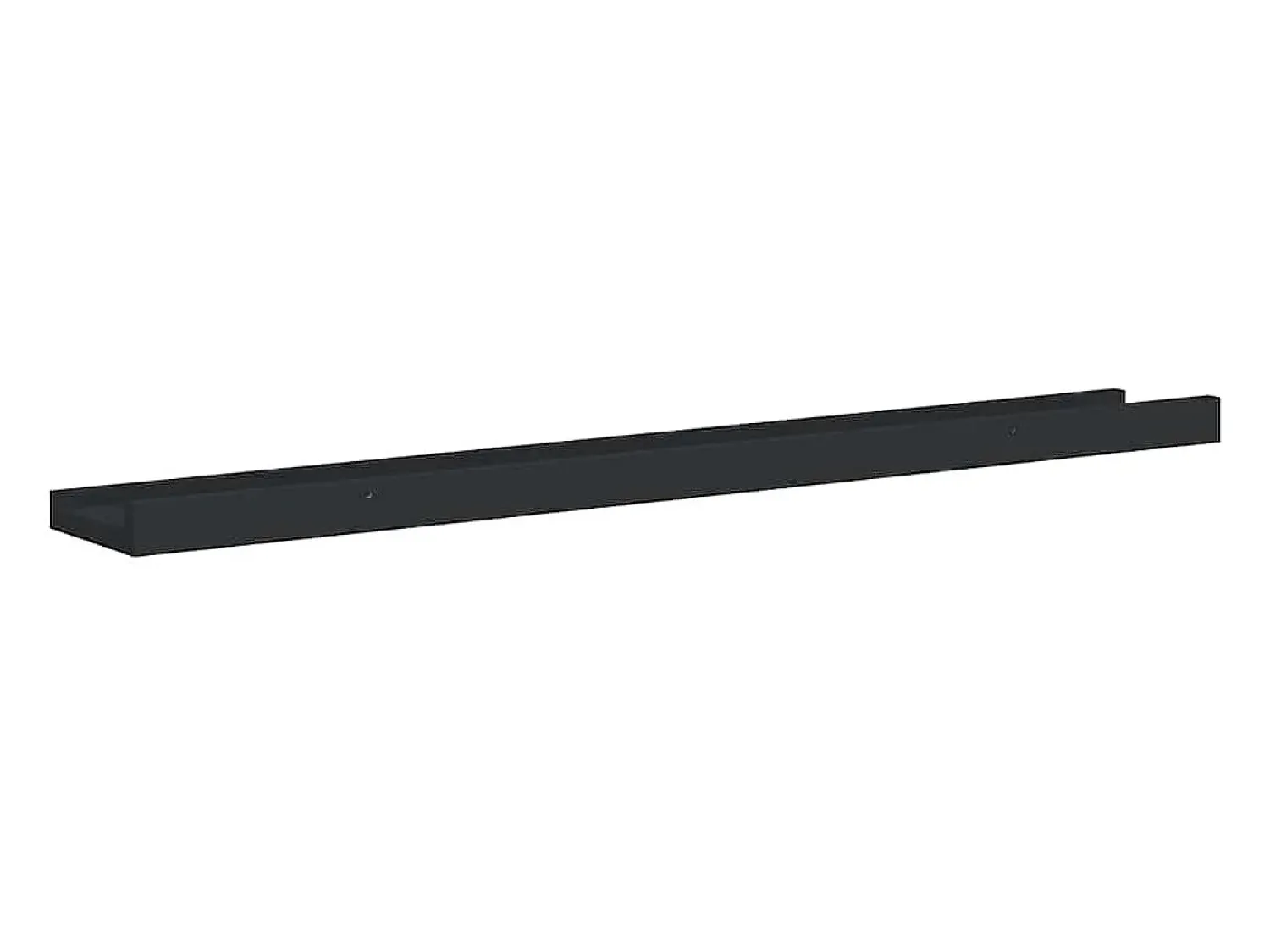 vidaxl Unidade de prateleiras com rebordo 2 pcs 80x9x3 cm MDF Preto