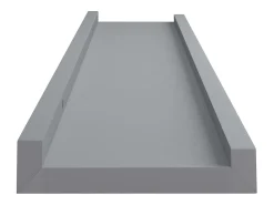 Unidade de prateleiras com rebordo 2 pcs 40x9x3 cm MDF PT872000 Cinzento