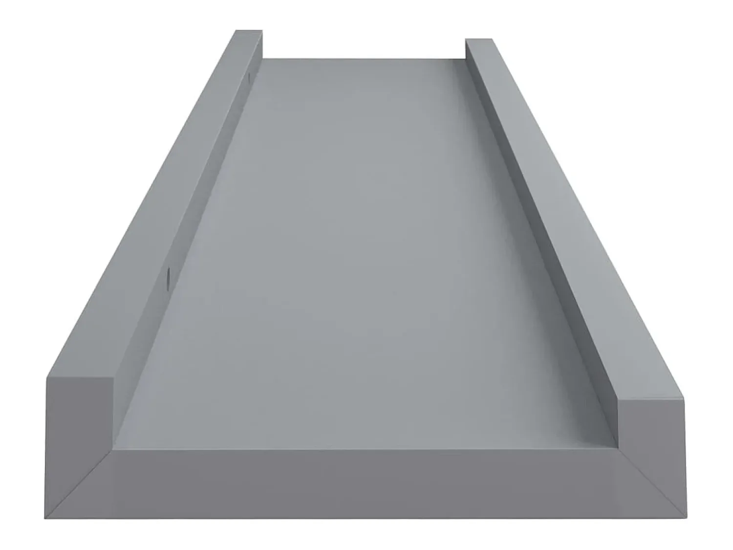Unidade de prateleiras com rebordo 2 pcs 40x9x3 cm MDF PT872000 Cinzento