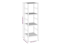 Best vidaxl Unidade de prateleiras WC 35,5x35,5x112,5 cm nogueira maciça Castanho