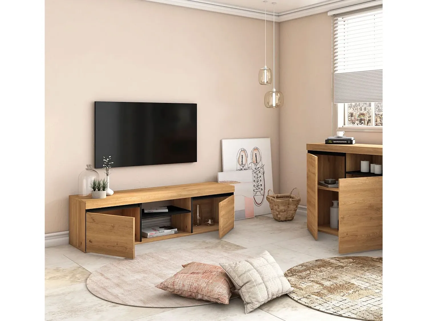duehome Unidade de TV Ebos 140^ Móvel De Tv