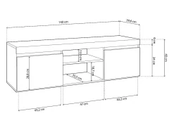 duehome Unidade de TV Ebos 140^ Móvel De Tv