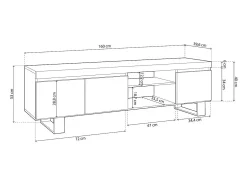 Clearance duehome Unidade de TV Ebos UP 160 Multicor