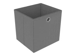 Best vidaxl Unidade prateleiras 4 cubos c/ caixas 69x30x72,5cm tecido cinza Cinzento