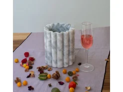 Acessório Vinho E Bar| Vaso de mármore branco versátil para um toque de elegância Cinzento