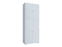 Móvel De Entrada*VCM Armário de madeira | Armário com 5 compartimentos e portas giratórias | Dimensões aprox. L. 70 x A. 184 x P. 40 cm – Lona (Branco) Multicor