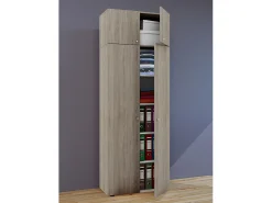 Móvel De Entrada|VCM Armário de madeira | Armário com 6 compartimentos e portas giratórias | expansível | Dimensões aprox. 70 x A. 218 x P. 40 cm - Vandol (Sonoma oak (Sägerau)) Multicor