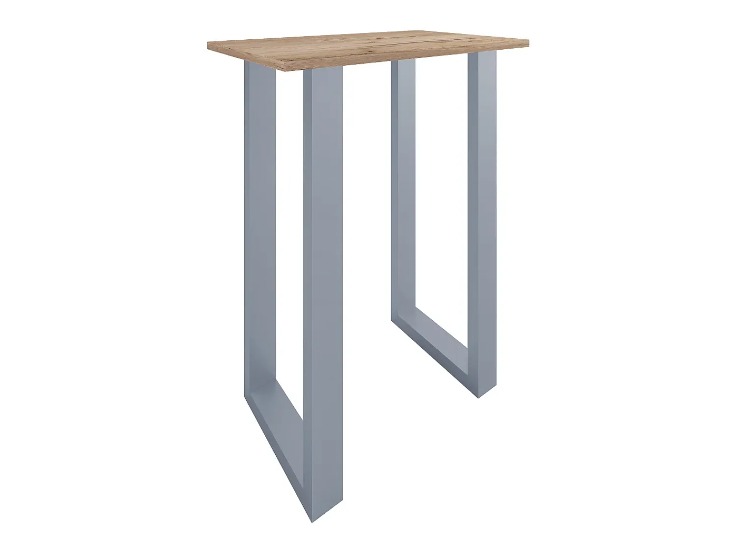 Outlet VCM Bar Table | Tresen | Mesa em pé | Mesa alta | Mesa Barba Bar - Xona 80x50 cm (Prata / Carvalho Mel) Multicor