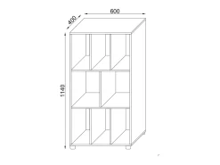 VCM Cômoda em madeira | Prancha lateral com mezanino prático dividindo | Prateleira Record | Dimensões aprox. A. 120 x L. 60 x P. 40 cm - Woltino (Branco)^ Móvel De Arrumação