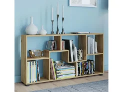 Biblioteca|VCM Cômoda em madeira | Sideboard com prático divisor de mezanino | Divisor de salas | Dimensões aprox. A. 62 x L. 117 x P. 20 cm - Pintal (carvalho mel) Multicor