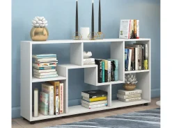 Prateleira*VCM Cômoda em madeira | Sideboard com prático divisor de mezanino | Divisor de salas | Dimensões aprox. A. 62 x L. 117 x P. 20 cm - Pintal (Branco) Multicor