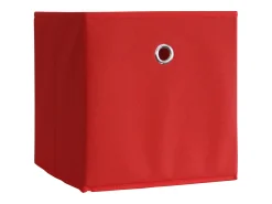 Acessórios De Arrumação|VCM Conjunto de 6 Caixa Dobrável | Caixa Dobrável Caixa de Tecido | Caixa Dobrável | Dimensões aprox. A. 28 x L. 27 x P. 27 cm | Prateleira - Boxas (Vermelho) Multicor
