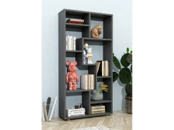 Hot VCM Estante de prateleira de madeira Media Shelf Storage Room Divider Decoração Shelf Lanisa M (Anthracite) Multicor