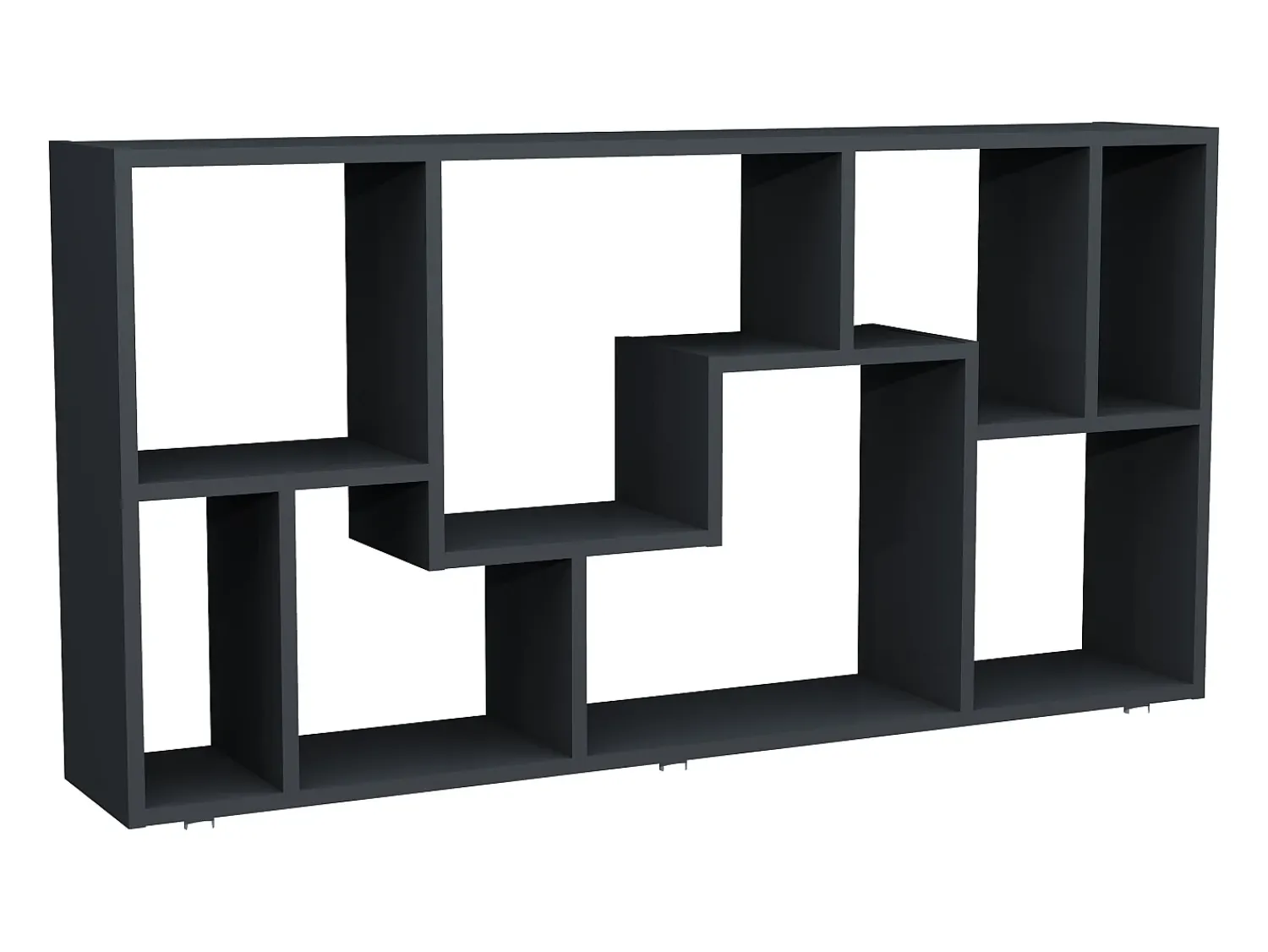 Sale VCM Estante de prateleira de madeira Media Shelf Storage Room Divider Decoração Prateleira Lanisa L (Antracite) Multicor