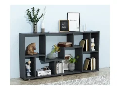 Sale VCM Estante de prateleira de madeira Media Shelf Storage Room Divider Decoração Prateleira Lanisa L (Antracite) Multicor