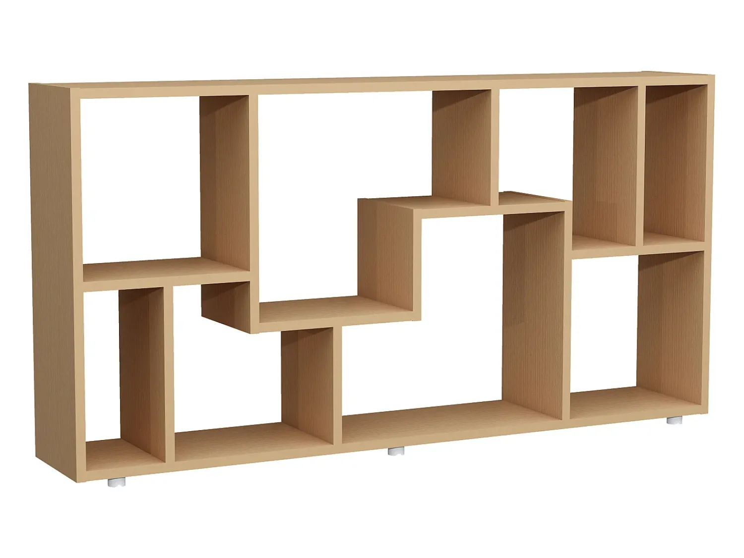Prateleira|VCM Estante de prateleira de madeira Media Shelf Storage Room Divider Decoração Prateleira Lanisa L (Beech) Multicor