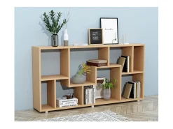 Prateleira|VCM Estante de prateleira de madeira Media Shelf Storage Room Divider Decoração Prateleira Lanisa L (Beech) Multicor