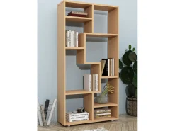 Prateleira|VCM Estante de prateleira de madeira Media Shelf Storage Room Divider Decoração Prateleira Lanisa M (Beech) Multicor