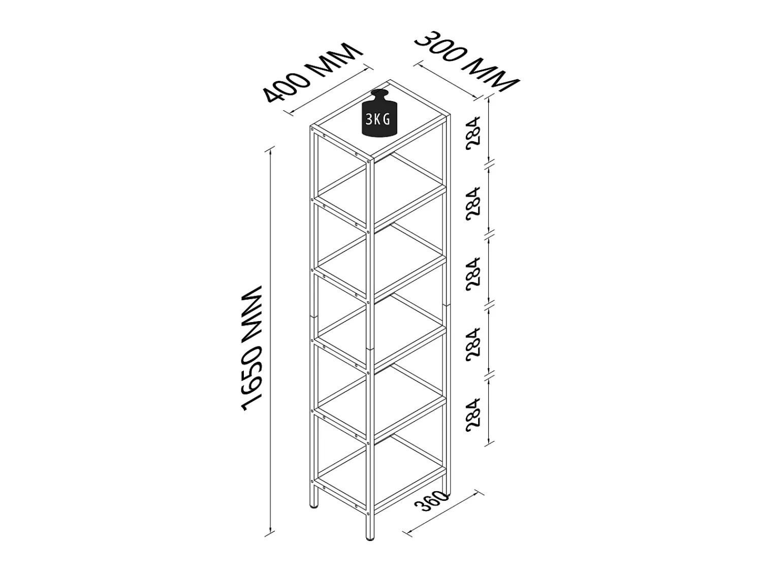 VCM Iron Standing Rack Showcase Showcase Standing armário Vinali M (Ouro)^ Prateleira