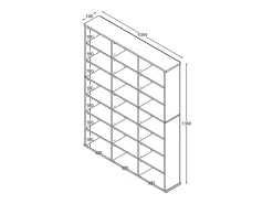 Móvel De Arrumação|VCM Madeira CD DVD Prateleira Estante Media Shelf Room Divider Decoração Prateleira Megosa M (Branco) Multicor