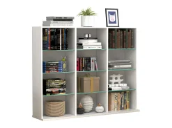 Móvel De Arrumação|VCM Madeira CD DVD Prateleira Estante Sala Divisor Decoração Prateleira Vidro Zilas L (Branco) Multicor
