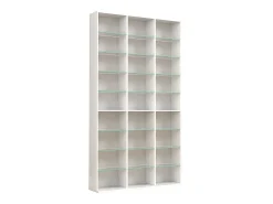 Móvel De Arrumação|VCM Madeira CD DVD Prateleira Estante Sala Divisor Decoração Prateleira Vidro Zilas XL (Branco) Multicor
