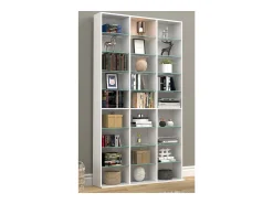 Móvel De Arrumação|VCM Madeira CD DVD Prateleira Estante Sala Divisor Decoração Prateleira Vidro Zilas XL (Branco) Multicor